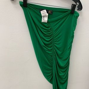 Cavalli strapless green dress